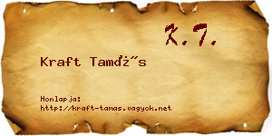 Kraft Tamás névjegykártya